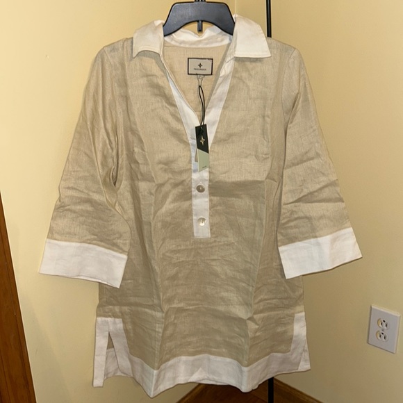 Tuckernuck Tan and White Mini Dress - Picture 6 of 10